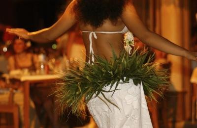 A Tahitian dancer.