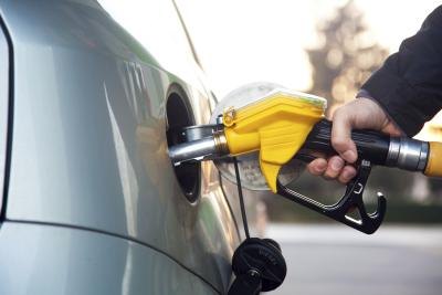 Pumping diesel fuel into truck tank