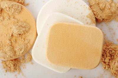 Make up sponges and powder.