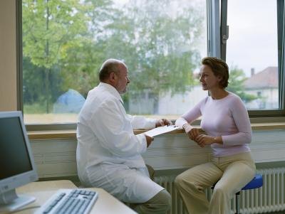 Doctor and patient consultation