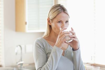 Woman drinking glass of water