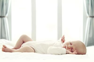 Baby sleeping in crib