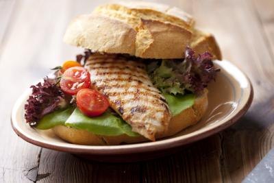 A grilled chicken sandwich.