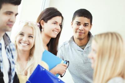 Teens in Bible study group