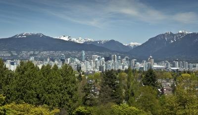 Downtown skyline view of Vancouver, B.C.