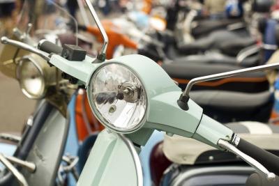Motor scooters at rally