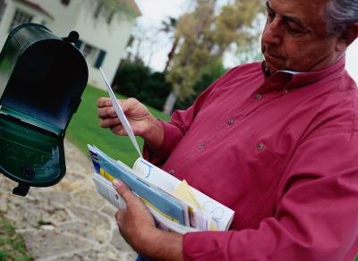 A forwarding address is usually included on a sticker from your returned mail.