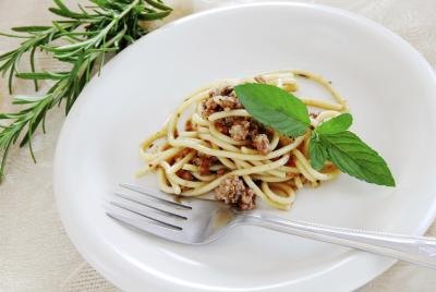 Small portion of spaghetti