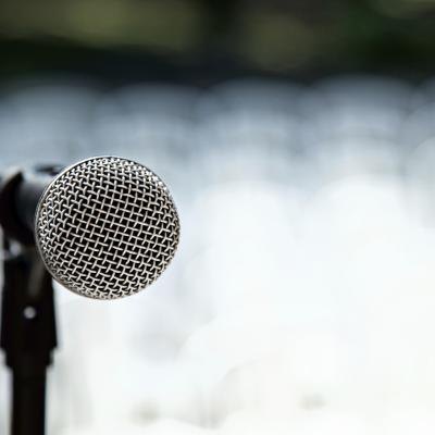 microphone on stand