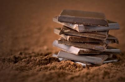 Stack of chocolate squares