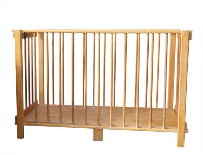 Folding wooden crib.