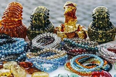 Decorate with plastic jewels.