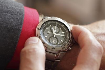 Watch on wrist