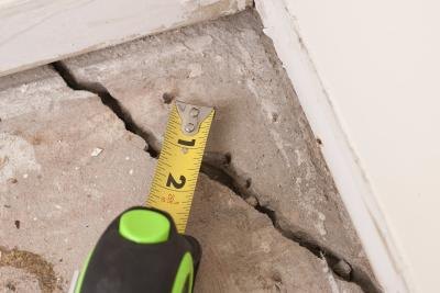 Concrete floor crack