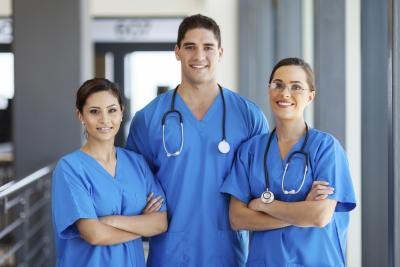 two female and one male nurse two female and one male nurse