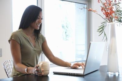 Woman on computer