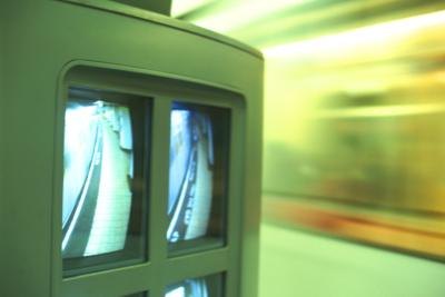 Monitor with Surveillance camera footage