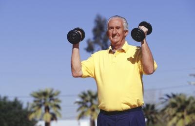 Lift weights aerobically.