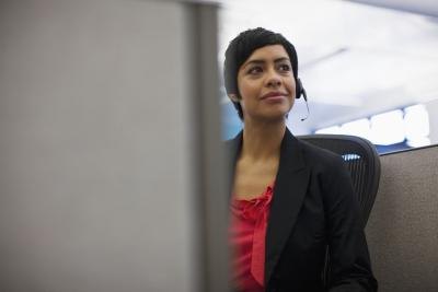 Business woman at desk