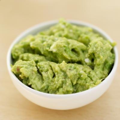 A bowl of guacamole.