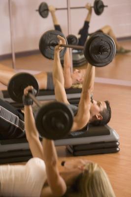 The forearms work to keep the barbell stable. The forearms work to keep the barbell stable.