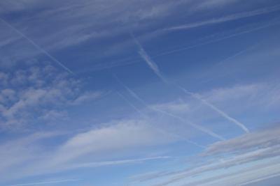 Ozone layer in the sky.