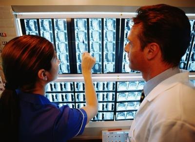 Diagnosis can be determined via x-ray, MRI, CAT scan or arthroscopy.