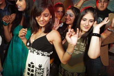 Party at the club.