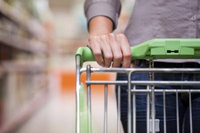 cart being pushed in superstore