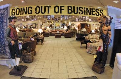 Furniture business closing sale