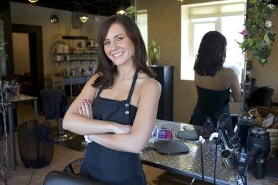 The self-employed hairdresser can deduct health insurance premiums at 100 percent of cost.