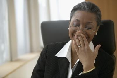 woman holding breath