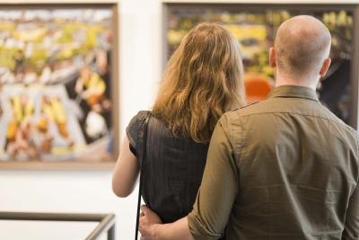 A rainy afternoon is the perfect time to visit a local art gallery.