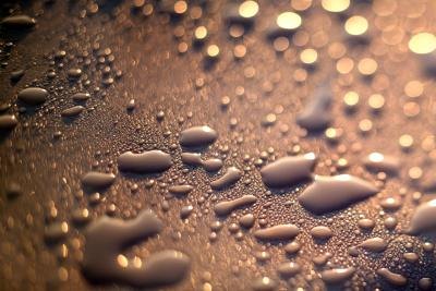 Water evaporating on a surface