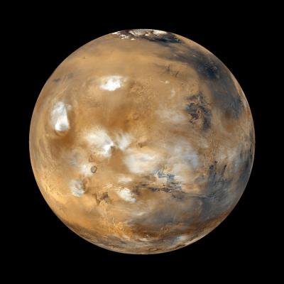 Planet Mars as seen from the Mars Global Surveyor