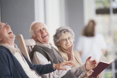 Seniors laughing