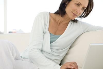 Woman reading online