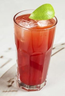 Cranberry juice with lime