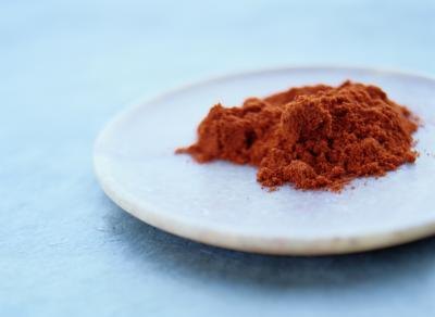 Red pepper powder closeup