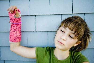 A cast or splint is used to keep the the area immobile.