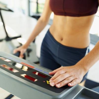 Woman on treadmill