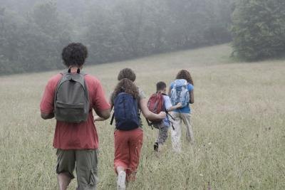 kids on hike