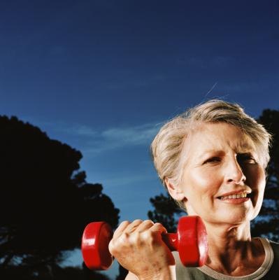 Strength training can help seniors maintain bone density and improve mobility. Strength training can help seniors maintain bone density and improve mobility.