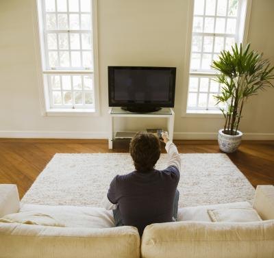 Man watching tv
