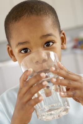 Child sipping water