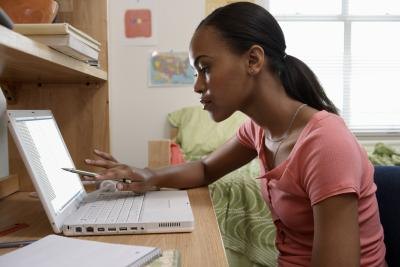 Young woman on laptop