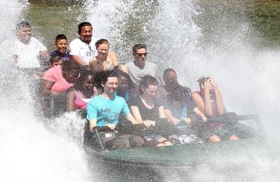Water ride at Six Flags