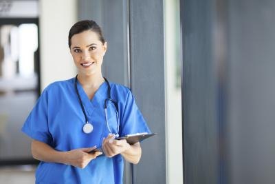 nurse with clipboard