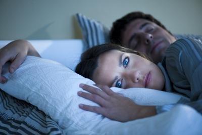 A woman with insomnia