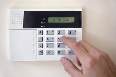 Alarm code gets entered into control panel
